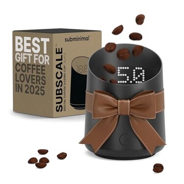 Subminimal Subscale Digital Dosing Cup with LED Display Sleek Precise Scale Dosing Brewing Accessories Measures Coffee Grounds for Espresso Black
