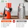 Geedel Rotary Cheese Grater Kitchen Mandoline Vegetable Slicer with 3 Interchangeable Blades Easy to Clean Rotary Grater Slicer for Fruit Vegetables Nuts