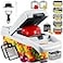 FIRAWER Professional Compact Vegetable Chopper Veggie Chopper Chopper Vegetable Cutter Veggie Chopper with Container Mandoline Slicer Dicer 9 Inserts
