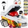FIRAWER Professional Compact Vegetable Chopper Veggie Chopper Chopper Vegetable Cutter Veggie Chopper with Container Mandoline Slicer Dicer 9 Inserts