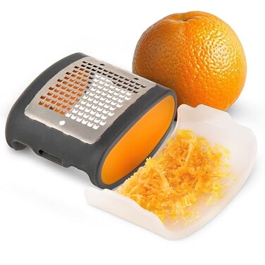 PrepWorks Pocket Citrus Zester Compact Stainless Steel Zester for Grating Citrus Easy to Use BPAFree Ergonomic Handle