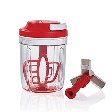 Tupperware Turbo Chef Herb Smart Chopper 730ml 246 OZ Red