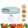 LGURT Garlic Chopper with Container Manual Food Chopper PullString Vegetable Onion Mincer Hand Food Processor Kitchen Cutter for Chili Ginger Herb Seasoning Green 500ml