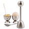 forkmannie Egg Cracker Topper Cutter Set for Soft Boiled Eggs Stainless Steel Shell Remover Separator Include 2 Egg Cups 2 Spoons 1 Topper Cutter