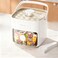 AUZUX Plastic Ice Cube Trays with Bin and Scoop for Freezer 2 Pack EasyRelease Sturdy Ice Tray with Lid Stackable Ice Maker Set for Whiskey Cocktails Iced Coffee BPA Free White
