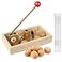 Nizodo NutCracker Tool Heavy Duty Nut Cracker with Wooden Base Adjustable Nut Tongs Manual Nut Crackers for All Nuts Cracker Tool for Walnut Pecan Macadamia Hazelnuts Chestnut 4 Picks Included