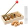 Nizodo NutCracker Tool Heavy Duty Nut Cracker with Wooden Base Adjustable Nut Tongs Manual Nut Crackers for All Nuts Cracker Tool for Walnut Pecan Macadamia Hazelnuts Chestnut 4 Picks Included