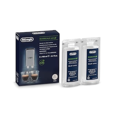 De'Longhi DeLonghi EcoDecalk Descaler EcoFriendly Universal Descaling Solution for Coffee Espresso Machines 2Pack 1 use per pack