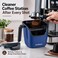 Ourokhome Espresso Knock Box with Lid Compact Coffee Grounds Container for Home Coffee Bar Removable Knock Bar 304 Stainless Steel Exterior NonSlip Base Handle Easy Clean Deep Blue