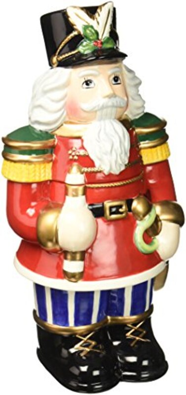 Cosmos Gifts 56801 Nutcracker Cookie Jar 1434Inch Red