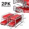 Simple Houseware Stackable Front Loading Beverage Can Dispenser Rack Chrome 2 Pack