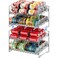 Simple Houseware 2 Tier Stackable Can Rack Silver 2 Pack