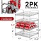 Simple Houseware 2 Tier Stackable Can Rack Silver 2 Pack