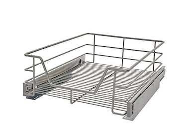 ClosetMaid 32100 Premium 145Inch Wide Kitchen Single Tier Cabinet Pull Out Basket Platinum