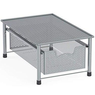 Simple Houseware Stackable Cabinet Basket Drawer Organizer Silver