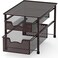 Simple Houseware Stackable 2 Tier Sliding Basket Organizer Drawer Bronze