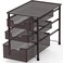 Simple Houseware Stackable 3 Tier Sliding Basket Organizer Drawer Bronze