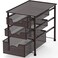 Simple Houseware Stackable 3 Tier Sliding Basket Organizer Drawer Bronze