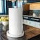 VROOMIUM Paper Towel Holder Countertop Ceramic Base EasytoClean 15 lbs 7 B x 125 H Stable Elegant and Durable Kitchen Roll Stand Chic White