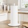 niffgaff Paper Towel Holder White Kitchen Roll Holder Paper Towel Holder for Kitchen Roll Organize Countertop Roll Dispenser with Weighted Base