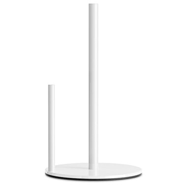 niffgaff Paper Towel Holder White Kitchen Roll Holder Paper Towel Holder for Kitchen Roll Organize Countertop Roll Dispenser with Weighted Base