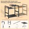 GEMWON Under Sink Organizer and Storage 165307 Expandable Length Adjustable Height Max 167 Under Sink Shelf 2 Tier with Removable ABS Panels Metal Frame for Bathroom Kitchen Pantry Cabitnet Pot Pan