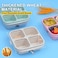 LCHLZZ Snack Box Containers 4 Pack 4 Compartment Reusable Lunchable Snack Containers with Lids BPAFree Microwave Dishwasher Safe Stackable Bento Snack Boxes for Work Travel