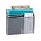 Mind Reader Vertical File Storage Desktop Organizer Wall Mount Office Metal Mesh 125L x 375W x 115H Silver