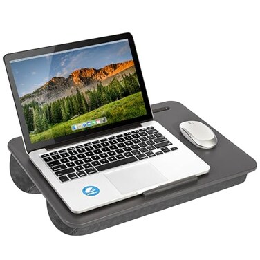 LAPGEAR Original Lap Desk Fits Up to 17 Laptops Charcoal Style No 45155