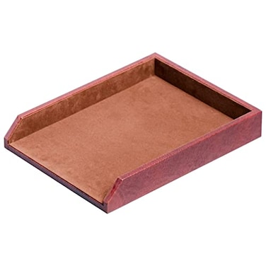 Dacasso Mocha Leather Letter Tray