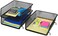 Simple Houseware Stackable Desk File Document Letter Tray Organizer 3 Packs Black