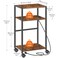 HOOBRO Computer Tower Stand 3Tier PC Tower Stand PC Stand with Charging Station Mobile CPU Stand Fits Most PC Adjustable Shelf for PC Tower Printer Home Office Rustic Brown BF12UCJ01