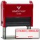 Vivid Stamp FAXED EMAILED by Date Self Inking Rubber Stamp Red Ink Medium