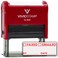 Vivid Stamp FAXED EMAILED by Date Self Inking Rubber Stamp Red Ink Medium