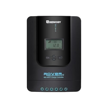 Renogy Charge ControllerRover 40A MPPT 12V24V AutoDetect LCD Display 999 Efficiency for GelFloodedLithium Batteries DualPeak Tracking Modbus Support