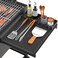 lanlw Silicone Grill Mat Compatible with Blackstone Silicone Griddle Tools with Drip Pad Spatula Mat for Outdoor Grill Kitchen Counter Black