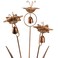 WSgift Metal Calla Lilies Flowers with Bells for Outside Yard Art Bronze Wind Chime