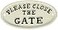 Abbott Collection Oval Close the Gate Sign