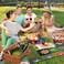Supfitness Extra Large Picnic Blankets Waterproof Foldable 80 x 80 Beach Blanket Waterproof Sandproof3Layer Thicking Mat Outdoor Packable Camping Blanket