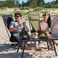 MOON LENCE High Back Folding Camping Chairs HeightAdjustable Widened Seat for Beach with AntiSinking Feet