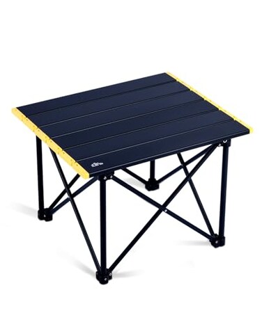 iClimb Ultralight Compact Camping Folding Table with Carry Bag Reinforced Black S