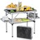 Titanker Folding Camping Table Small 2ft Small Camp Table Portable with 50 Extra Space Folding Picnic Beach Table Portable Car Camping Essentials Aluminum Light Solid Silver