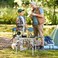 Titanker Folding Camping Table Small 2ft Small Camp Table Portable with 50 Extra Space Folding Picnic Beach Table Portable Car Camping Essentials Aluminum Light Solid Silver