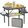 Titanker Folding Camping Table 2ft Small Folding Camp Table Portable with 50 Extra Space Small Picnic Table Portable Beach Desk Car Camping Essentials Aluminum Light Solid