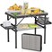 Titanker Folding Camping Table 2ft Small Folding Camp Table Portable with 50 Extra Space Small Picnic Table Portable Beach Desk Car Camping Essentials Aluminum Light Solid