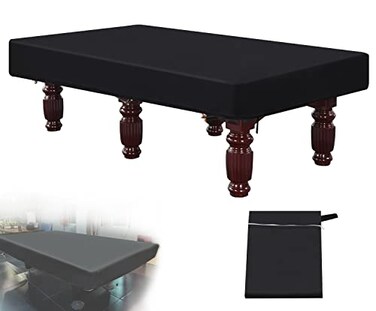 RUBY.Q 9 Foot Billiard Pool Table Cover WaterproofTearproof Cover for Pool Table with Storage Bag