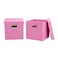 Household Essentials Cube Set with Lids Pink 2Pack