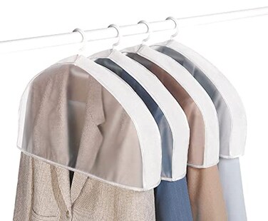Whitmor Protective Shoulder Covers Set of 4 White