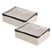 Household Essentials Canvas Sweater Storage Bags 2Pack Breathable Cotton UnderBed Zippered Storage with Clear Top Window Stackable Cedar Insert Compatible Not Included Natural