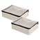 Household Essentials Canvas Sweater Storage Bags 2Pack Breathable Cotton UnderBed Zippered Storage with Clear Top Window Stackable Cedar Insert Compatible Not Included Natural